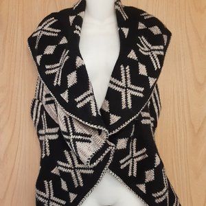 gnw Black and Sand Sweater Vest